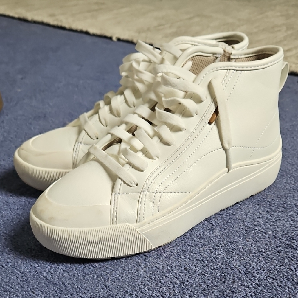 Dr. Scholl's Women's Cream High-Top Lace-Up Sneakers